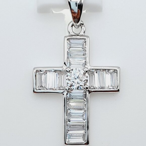 925 Sterling Silver Cubic Zircon Pendant for Women/Girls, US925P1112 - Picture 2 of 8